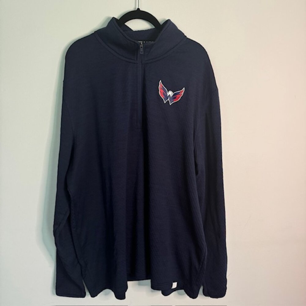 Fanatics Authentic Pro NHL Washington Capitals Men Quarter-Zip Pullover Size 2XL